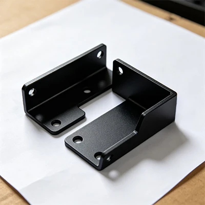 Black Metal Support Brackets